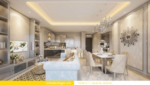 Thi công nội thất chung cư Gardenia tòa A2 nhà chị my