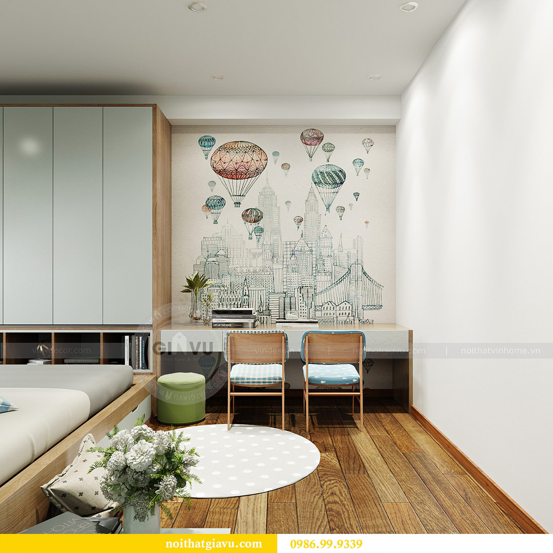 Mẫu thiết kế nội thất chung cư GREEN BAY MỄ TRÌ 8
