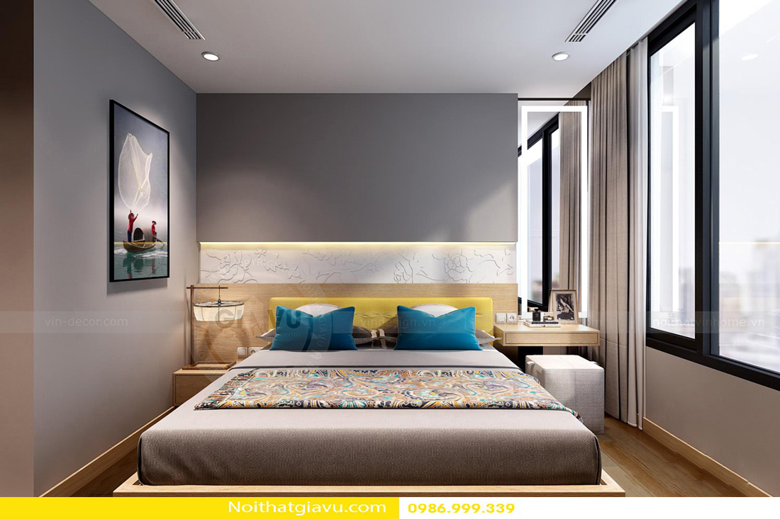 thiết kế nội thất chung cư Vinhomes Gardenia 1 phòng ngủ 04