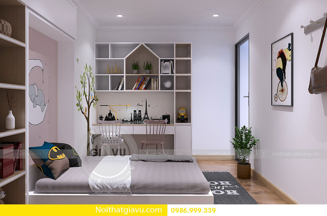 thiết kế nội thất chung cư Vinhomes Gardenia A3 0986999339 08