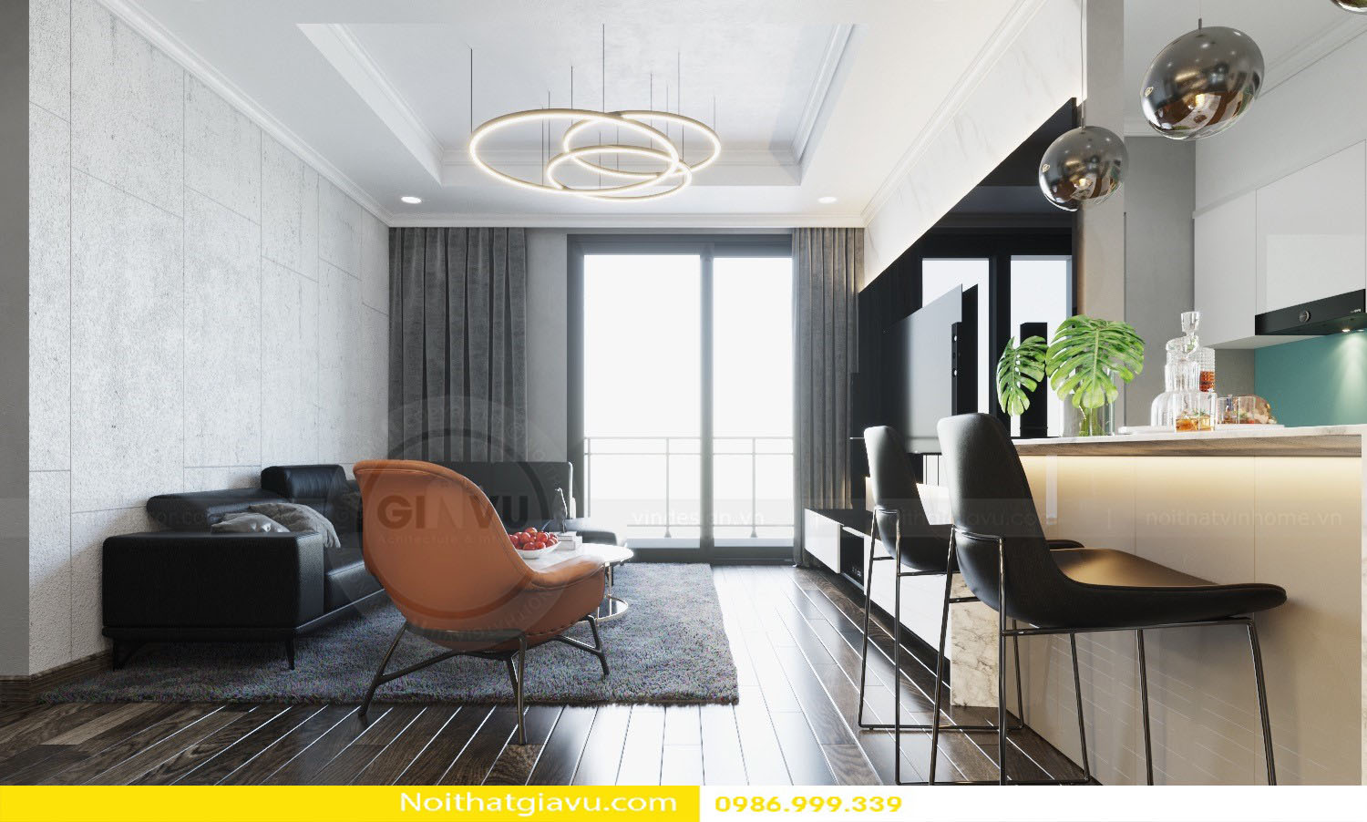 thiết kế nội thất căn hộ Gardenia phong cách hiện đại 01