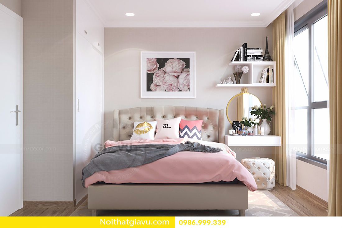 mẫu thiết kế nội thất phòng ngủ chung cư đẹp hiện đại 2018 05