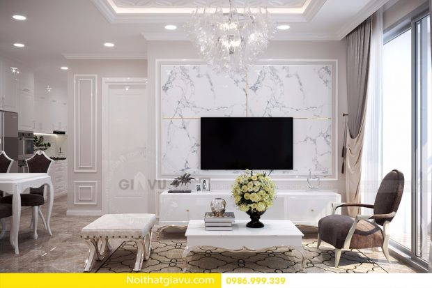 Thiết kế nội thất căn hộ Vinhomes D'Capitale hiện đại – Hotline 0986999339