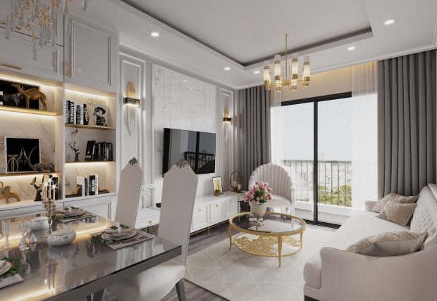 Thiết kế nội thất căn hộ 2 ngủ tại chung cư Smart City – chị Hà