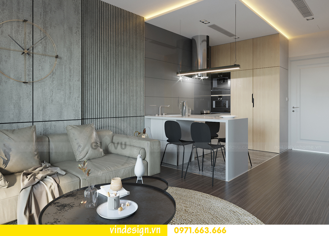 mẫu thiết kế nội thất căn hộ Smart City tòa S101 căn 11 1