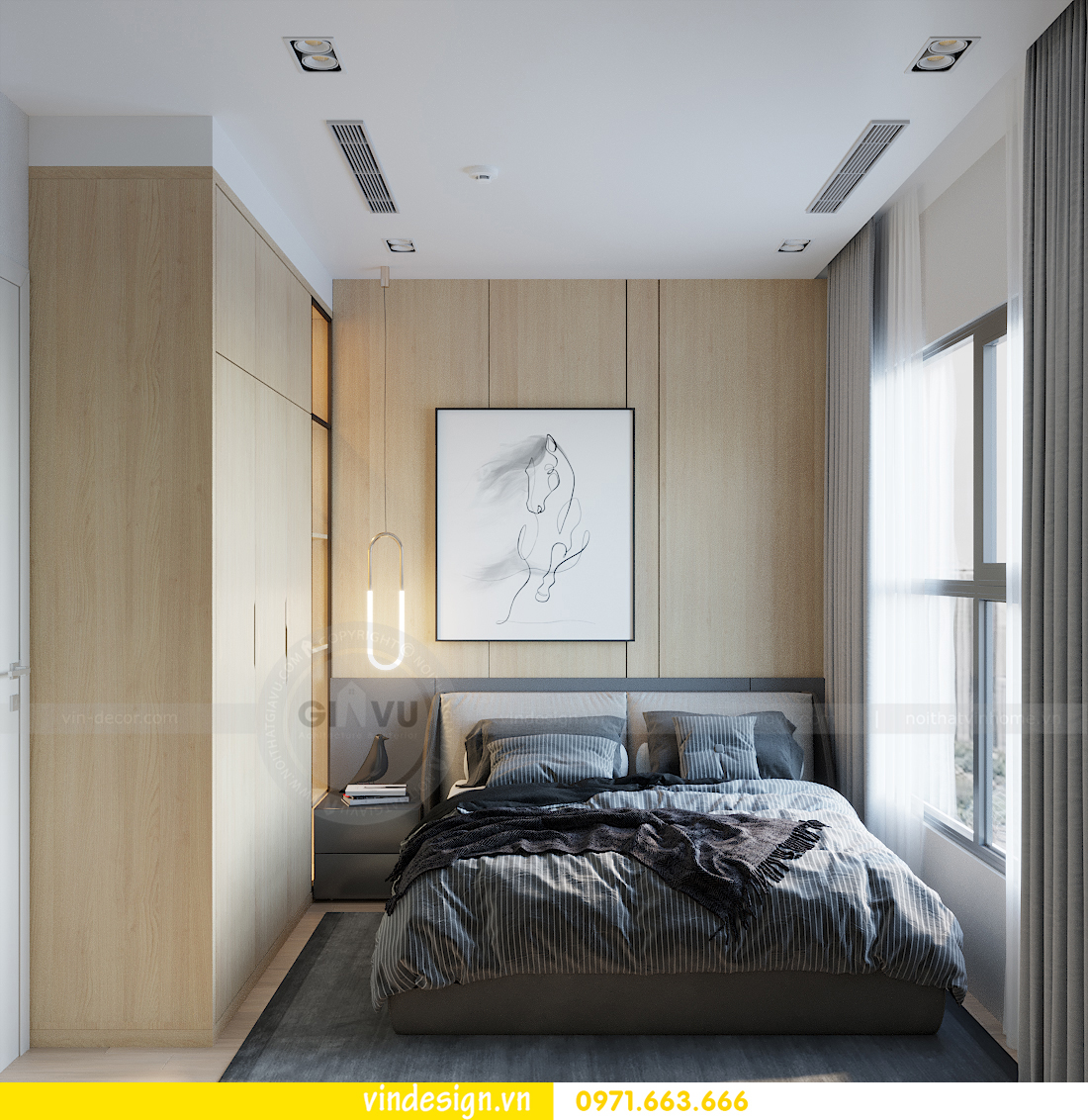 mẫu thiết kế nội thất căn hộ Smart City tòa S101 căn 11 6