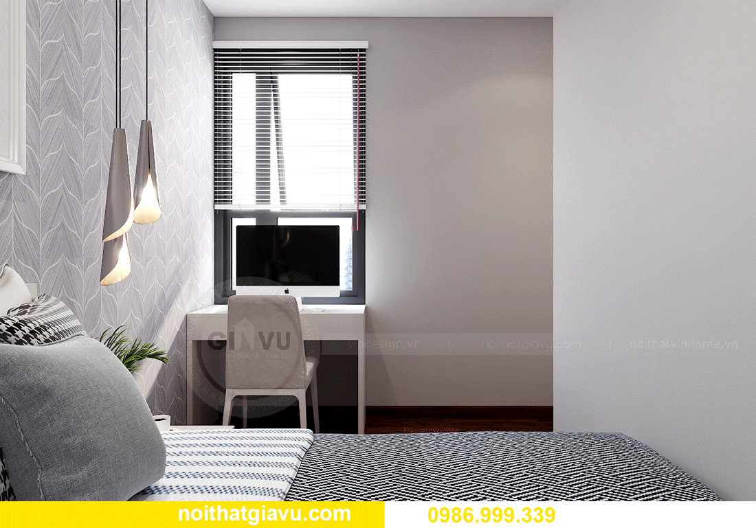 mẫu thiết kế nội thất căn hộ hiện đại tại Vinhomes Smart City 7