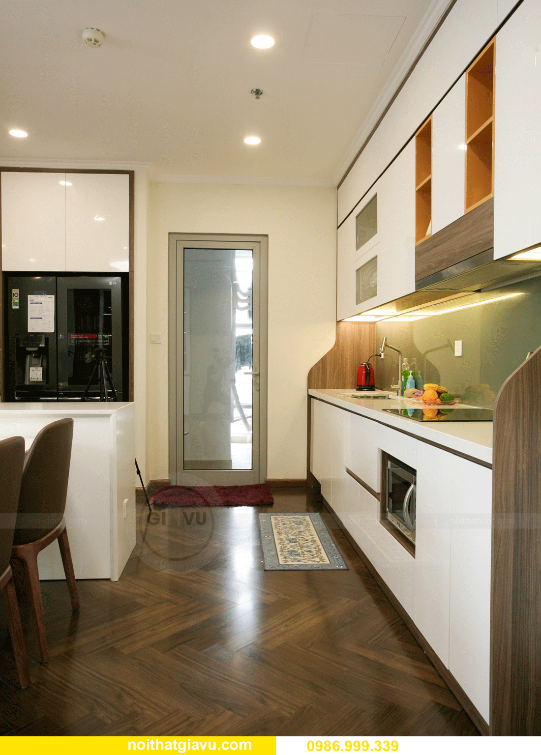 thi công hoàn thiện nội thất căn hộ Smart City đẹp hiện đại 9