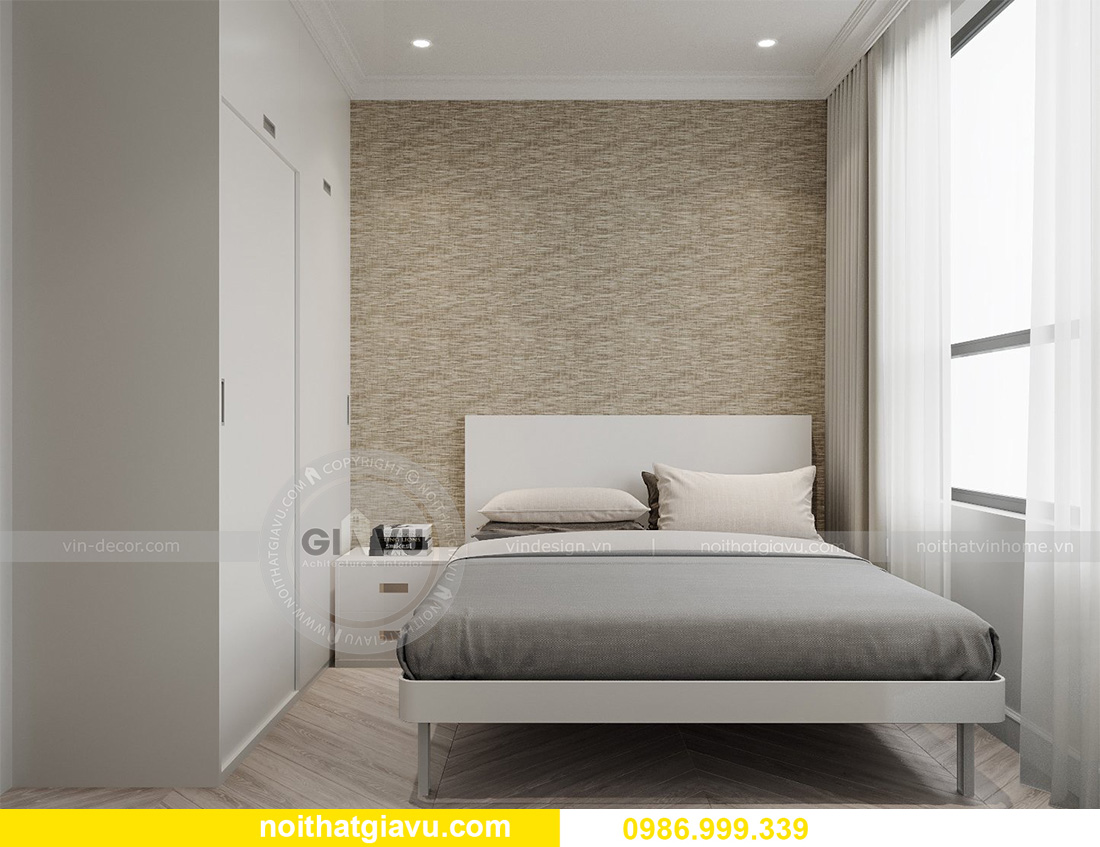 thiết kế nội thất căn hộ 97m2 3 phòng ngủ tại Smart City 12