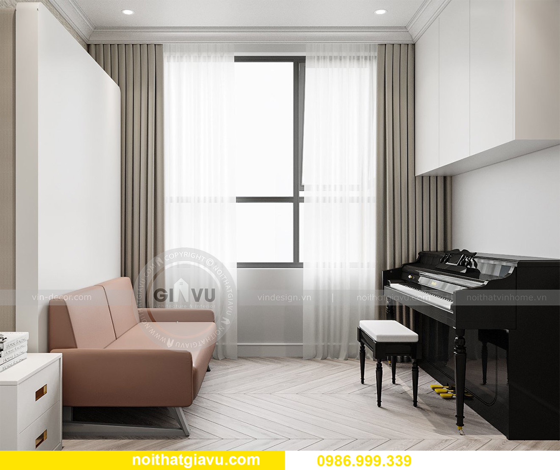 thiết kế nội thất căn hộ 97m2 3 phòng ngủ tại Smart City 13