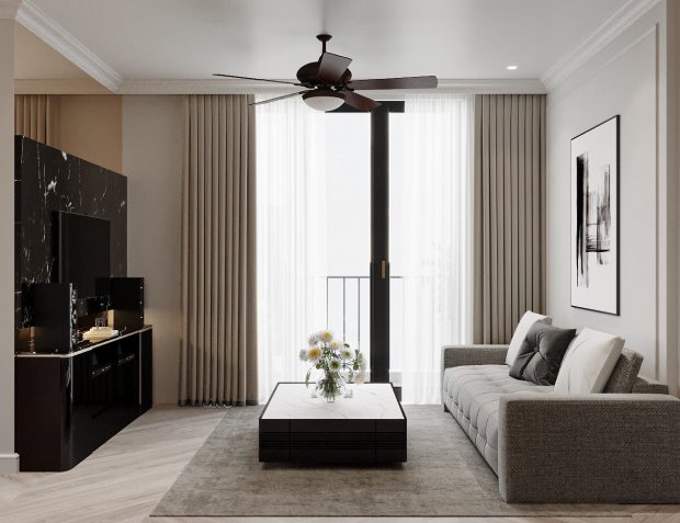 Thiết kế nội thất căn hộ 97m2 3 phòng ngủ tại Smart City