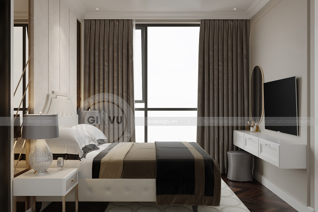 thiết kế căn hộ 2 phòng ngủ 61m2 tại Vinhomes Smart City 6