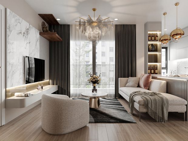 Thiết kế nội thất chung cư Sakura Vinhomes Smart City – Chị Hà