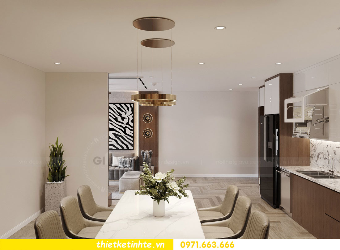 thiết kế nội thất chung cư Vinhomes Gardenia 120m2 7