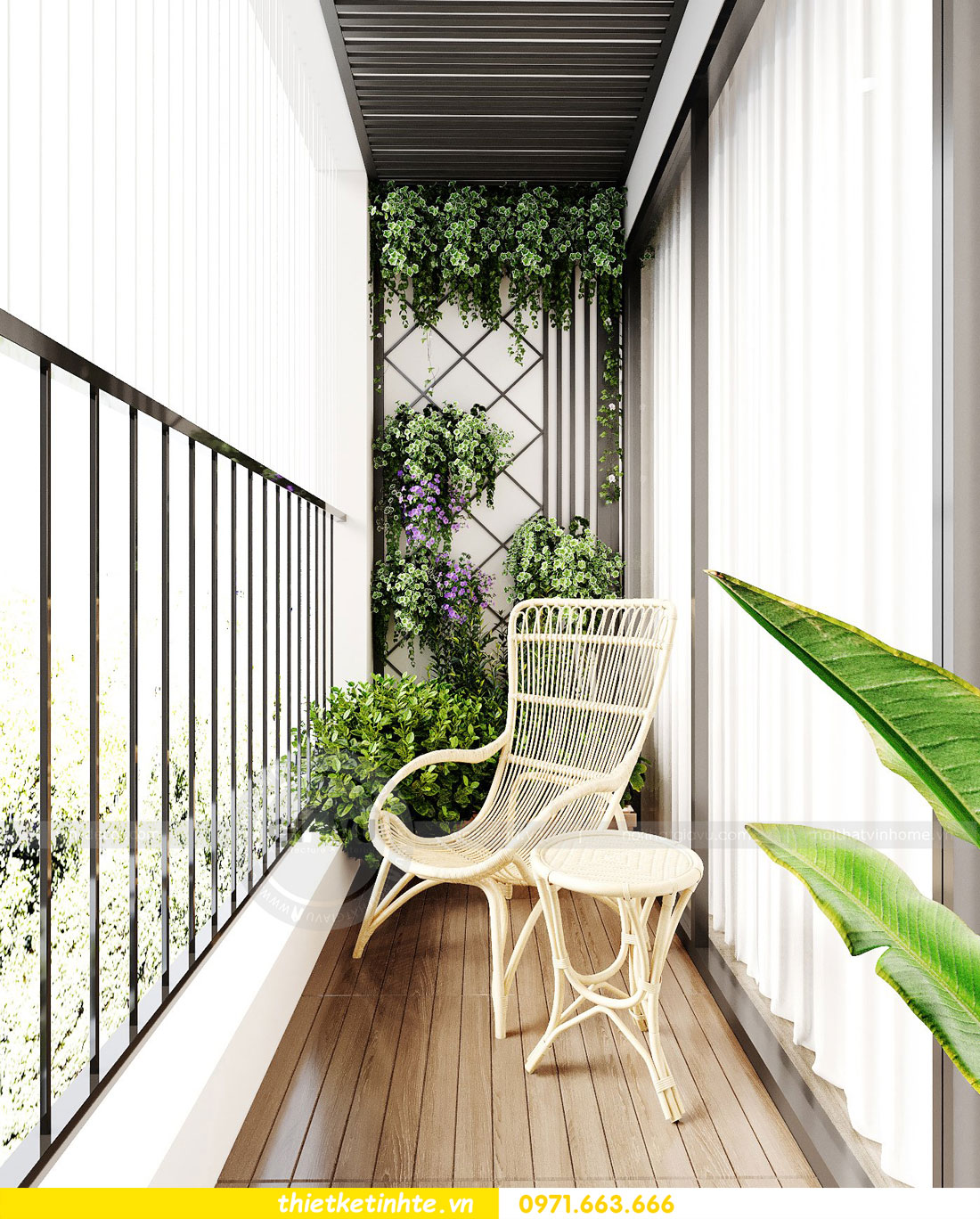 thiết kế nội thất chung cư Vinhomes Gardenia 120m2 9