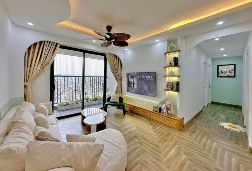 Thiết kế thi công căn hộ 70m2 phong cách Wabi Sabi – Chị Lan