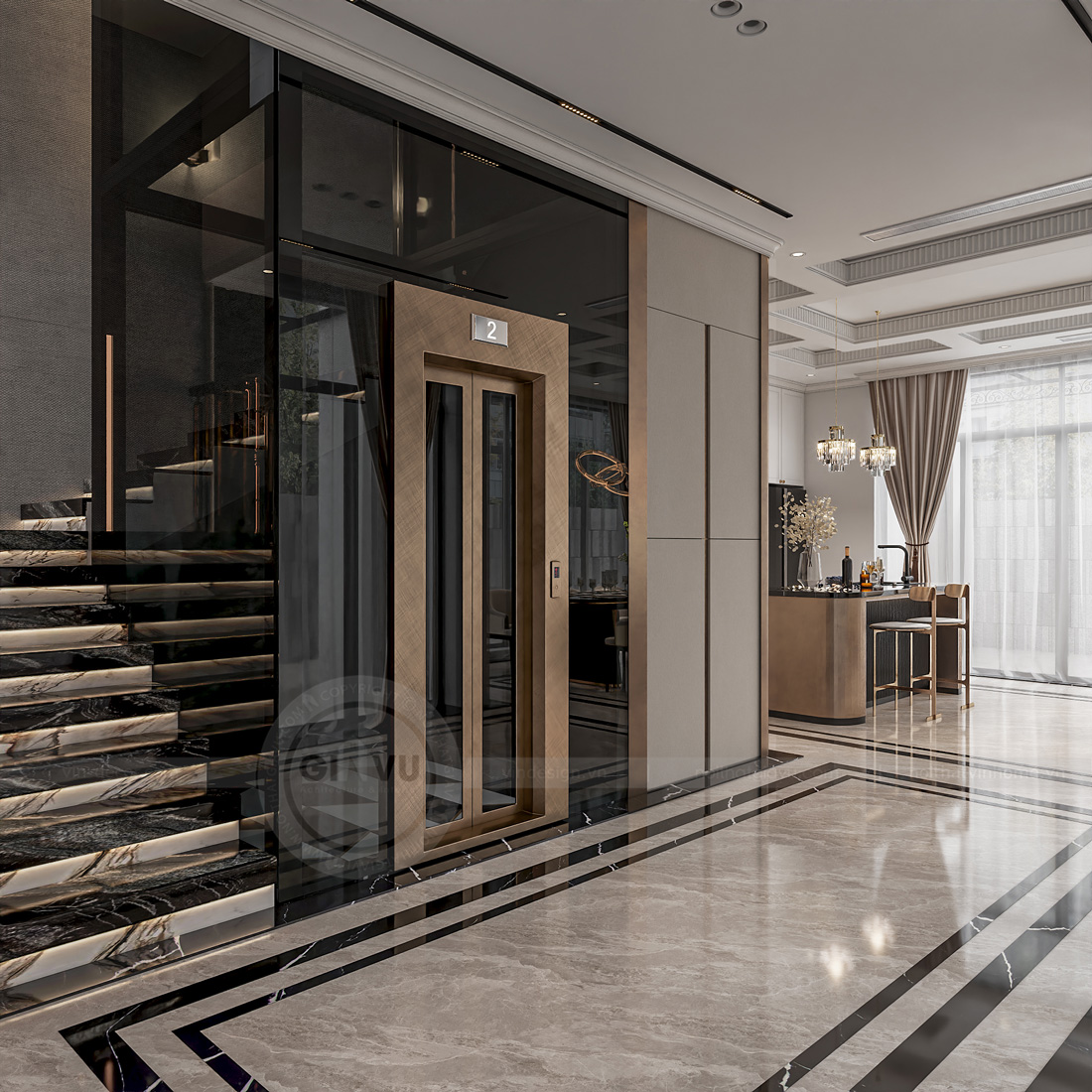 thiết kế thi công biệt thự An Vượng Villa Dương Nội anh Cầu 5