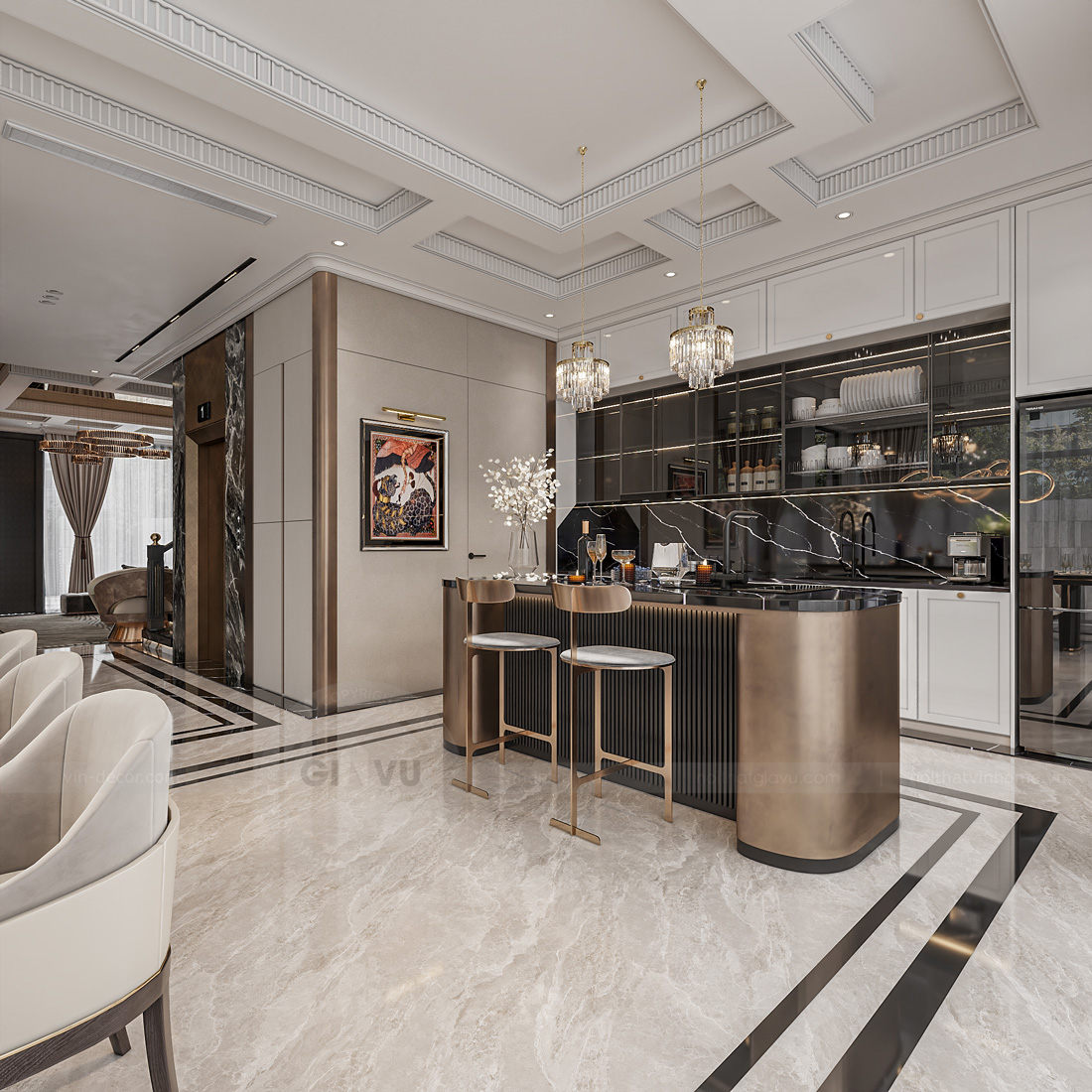 thiết kế thi công biệt thự An Vượng Villa Dương Nội anh Cầu 9