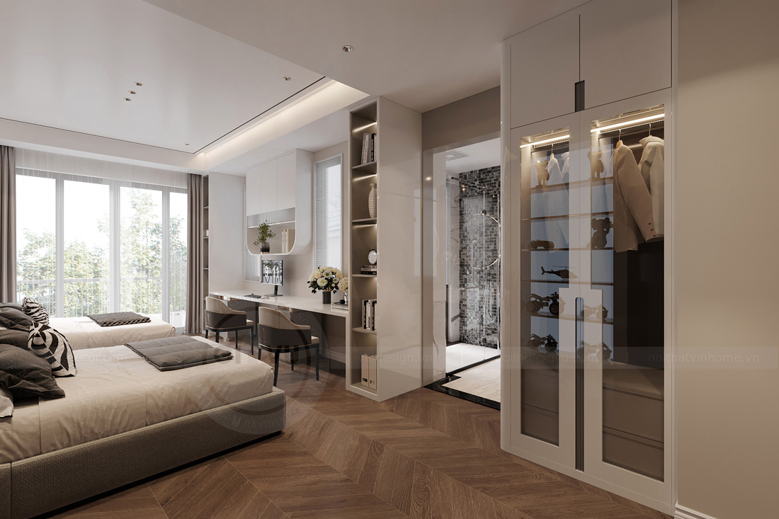 thiết kế thi công biệt thự Vinhomes Ocean Park 2 anh Đức 33