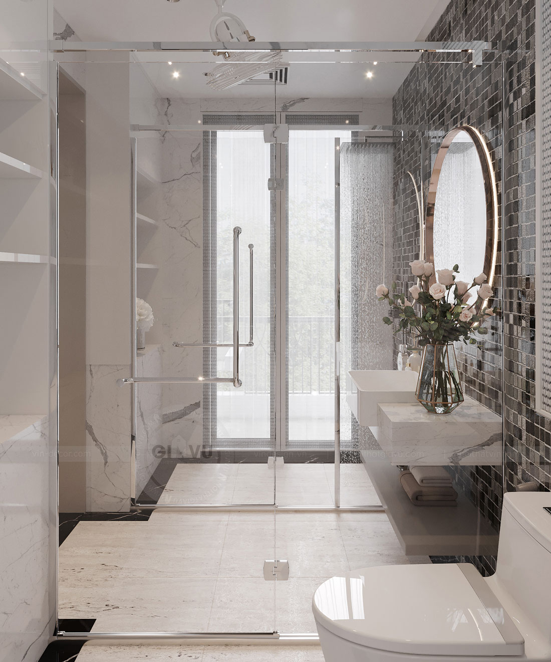 thiết kế thi công biệt thự Vinhomes Ocean Park 2 anh Đức 36