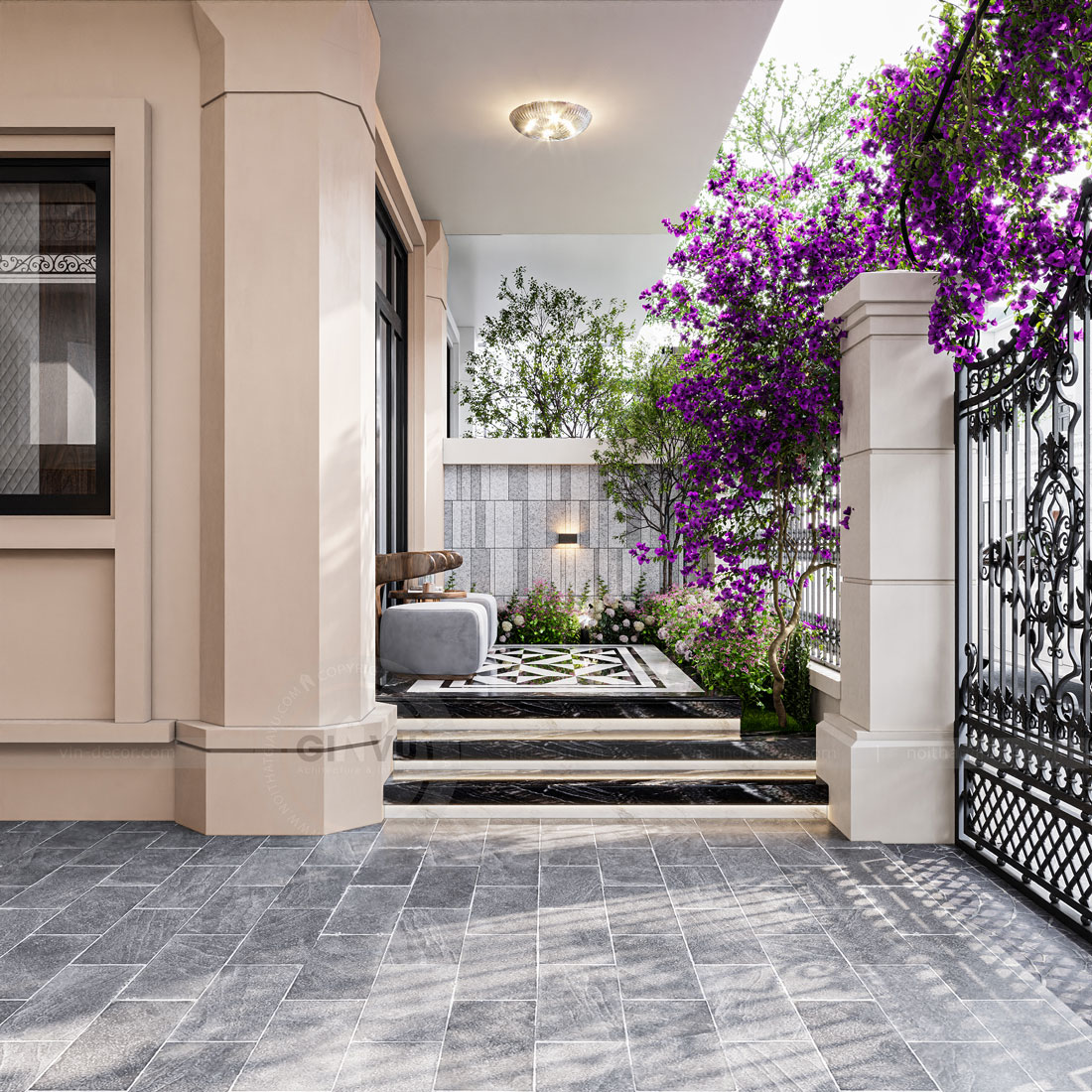 thiết kế thi công biệt thự Vinhomes Ocean Park 2 anh Đức 40