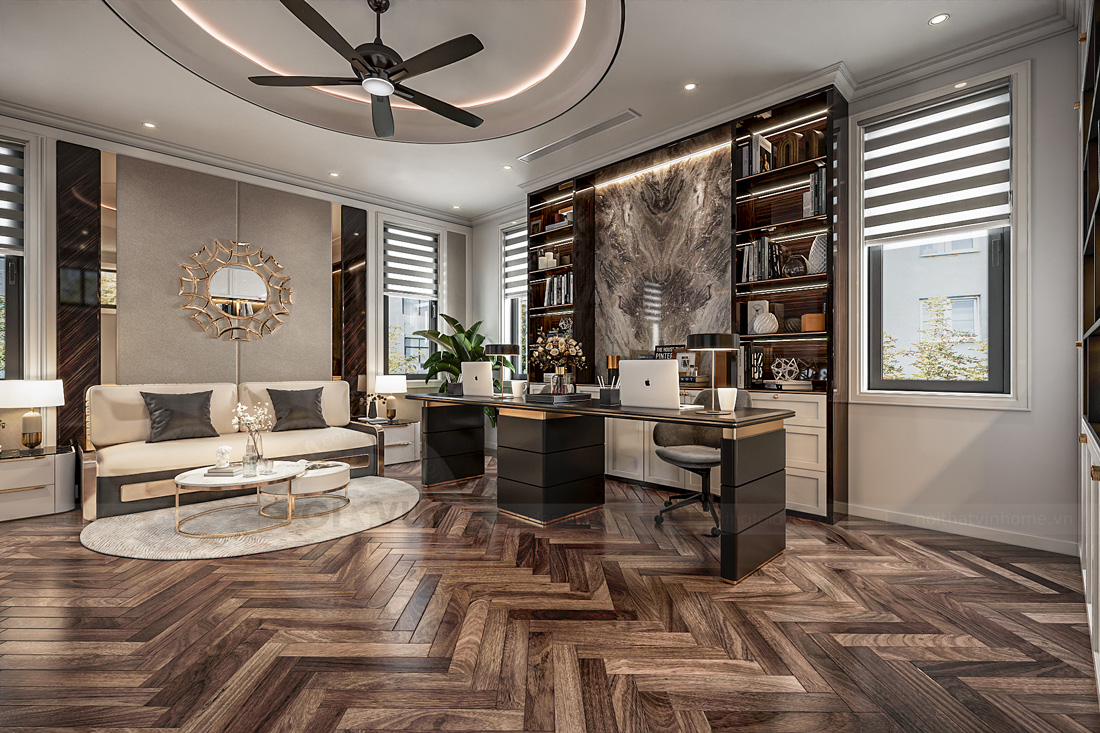 thiết kế nội thất biệt thự Solasta Mansion Dương Nội B 30