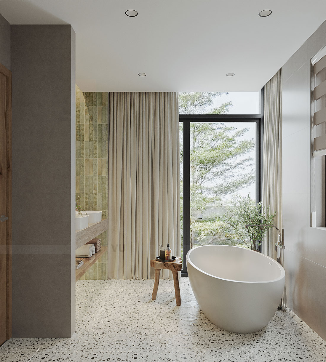 thiết kế nội thất phong cách Địa Trung Hải biệt thự Lagecy Hill 27