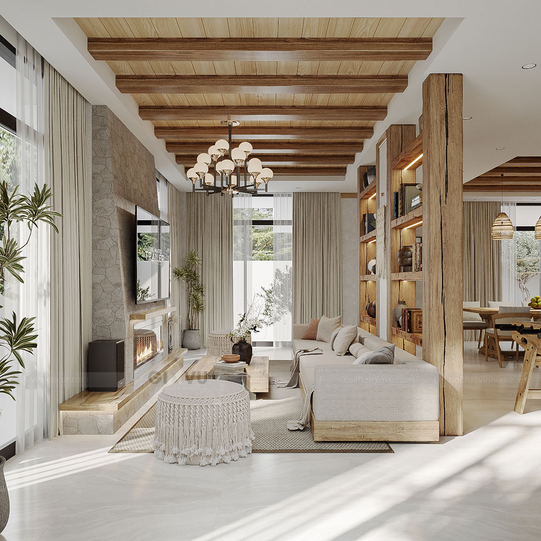 thiết kế nội thất phong cách Địa Trung Hải biệt thự Lagecy Hill 3