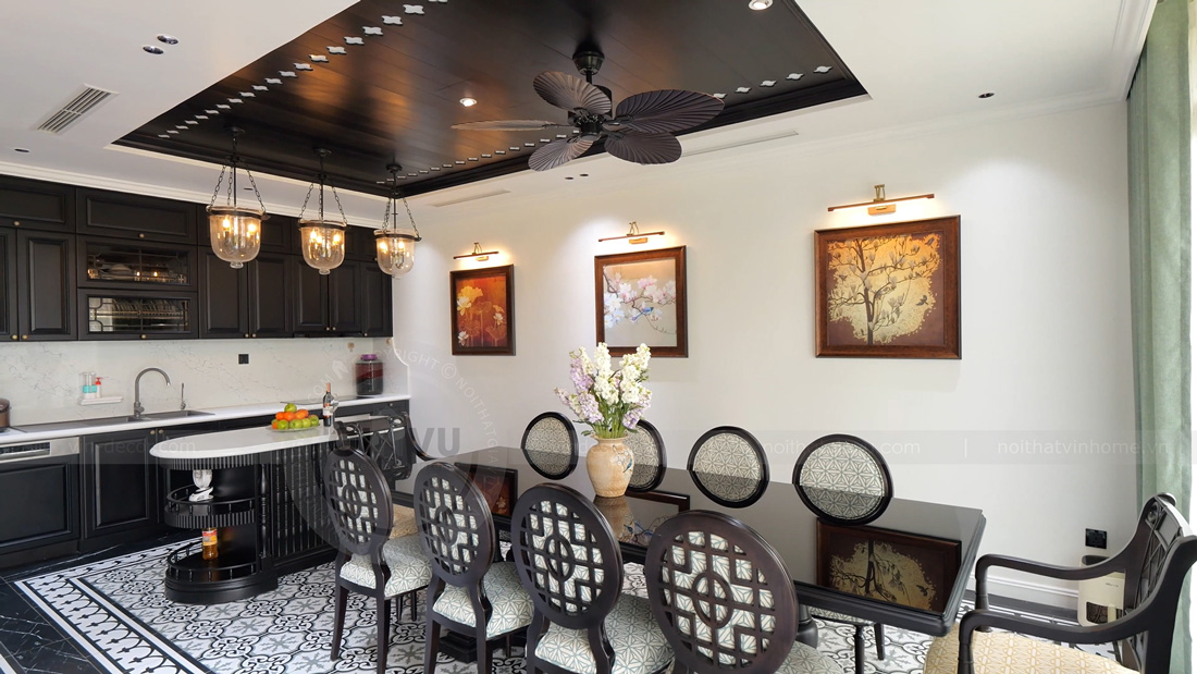 Bàn giao nội thất biệt thự Lagecy Hill Lương Sơn Hòa Bình 350m2 11