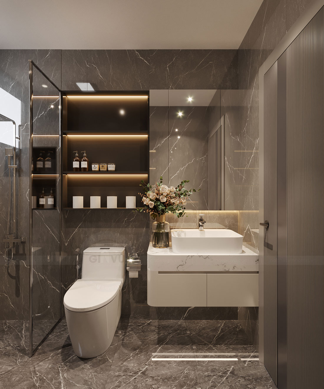 thiết kế nhà phố 5 tầng hiện đại diện tích 100m2 16