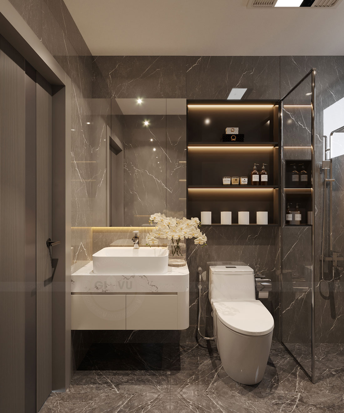 thiết kế nhà phố 5 tầng hiện đại diện tích 100m2 20