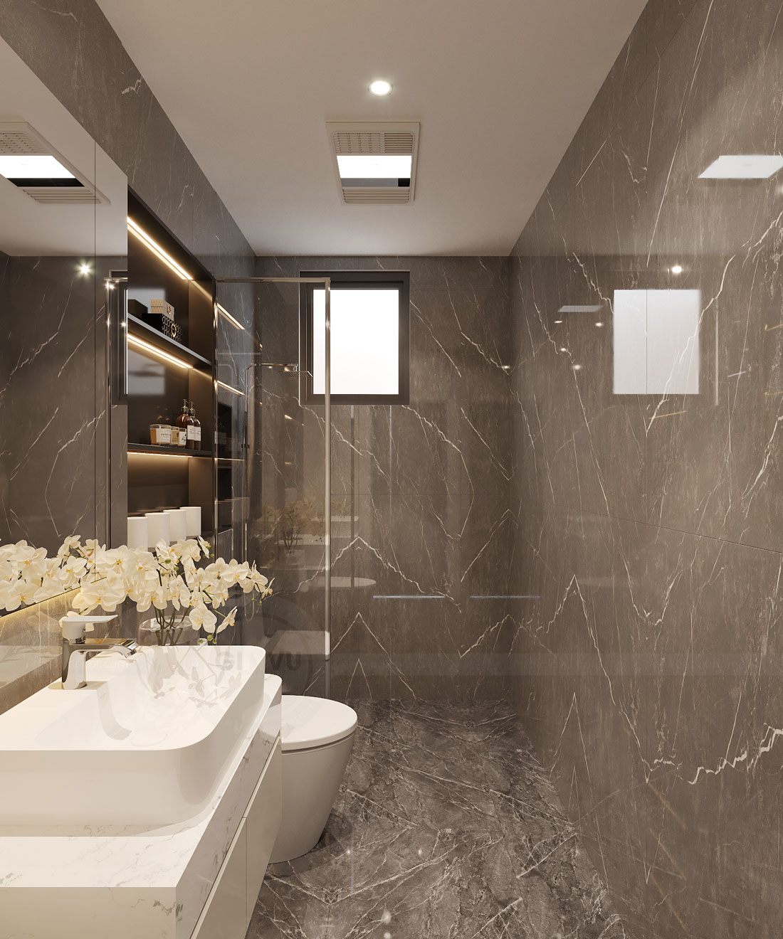 thiết kế nhà phố 5 tầng hiện đại diện tích 100m2 21