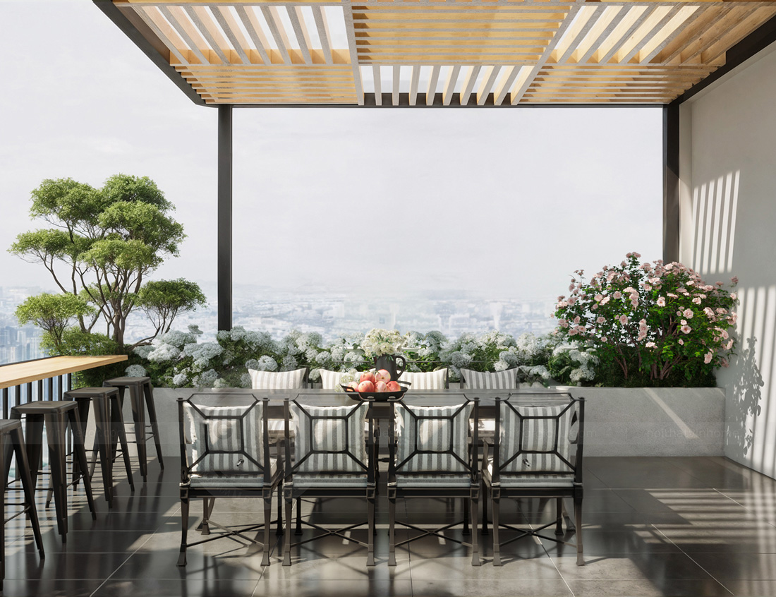 thiết kế nhà phố 5 tầng hiện đại diện tích 100m2 49