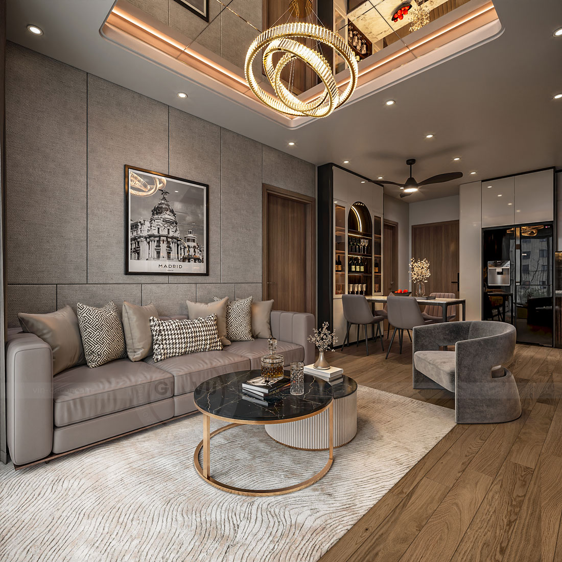 thiết kế nội thất căn hộ The Canopy Residences 3Pn 65m2 4