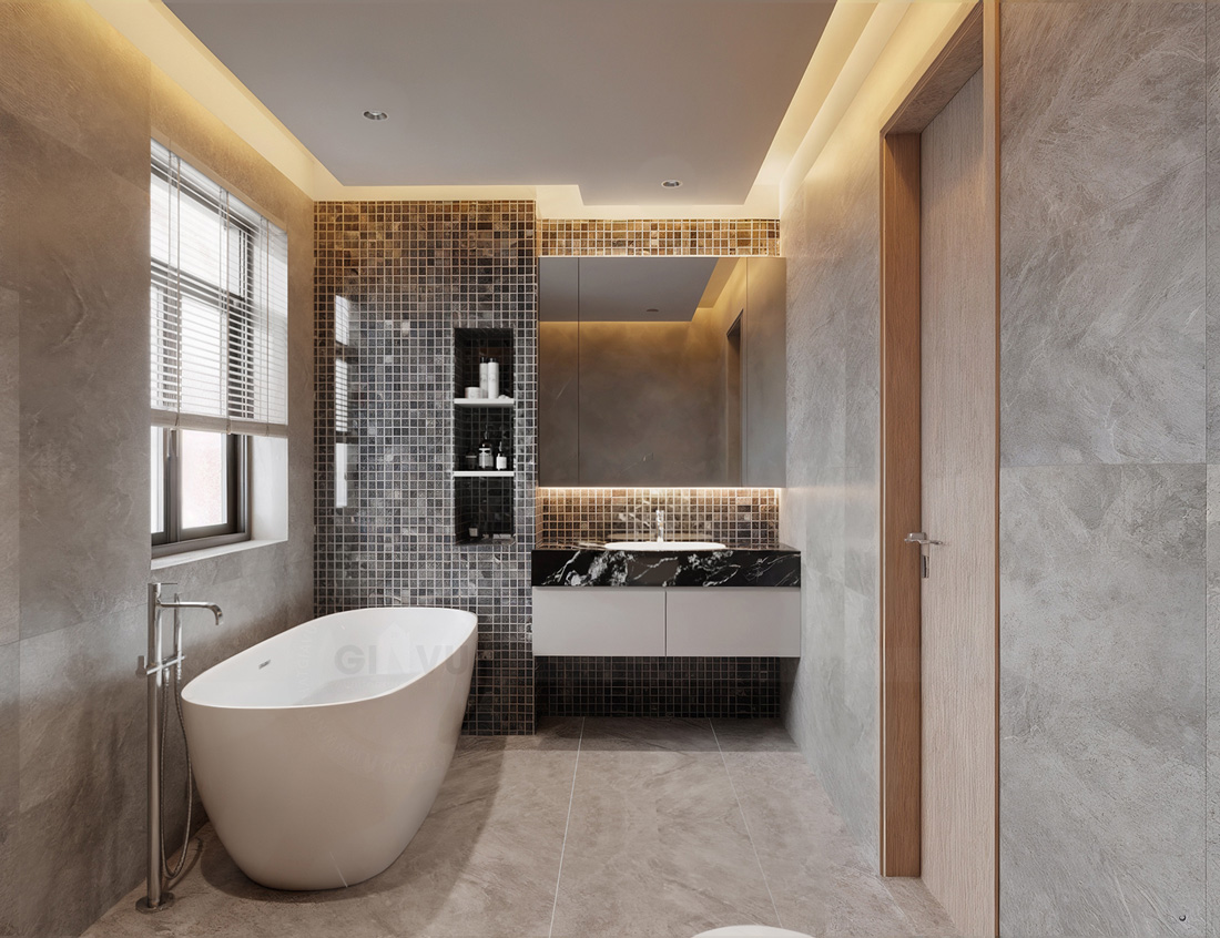 thiết kế nội thất biệt thự tứ lập Vinhomes Ocean Park - A Kiên 16
