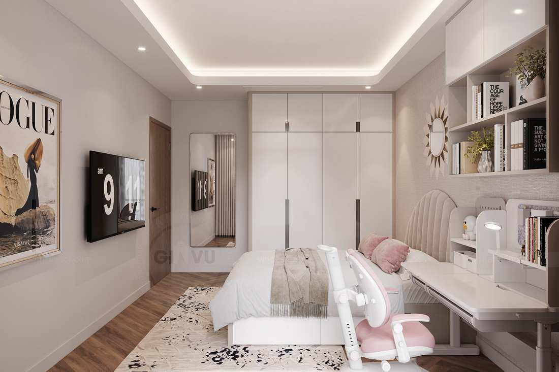thiết kế nội thất biệt thự tứ lập Vinhomes Ocean Park - A Kiên 19