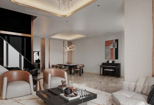 Thiết kế nội thất biệt thự tứ lập Vinhomes Ocean Park – A Kiên