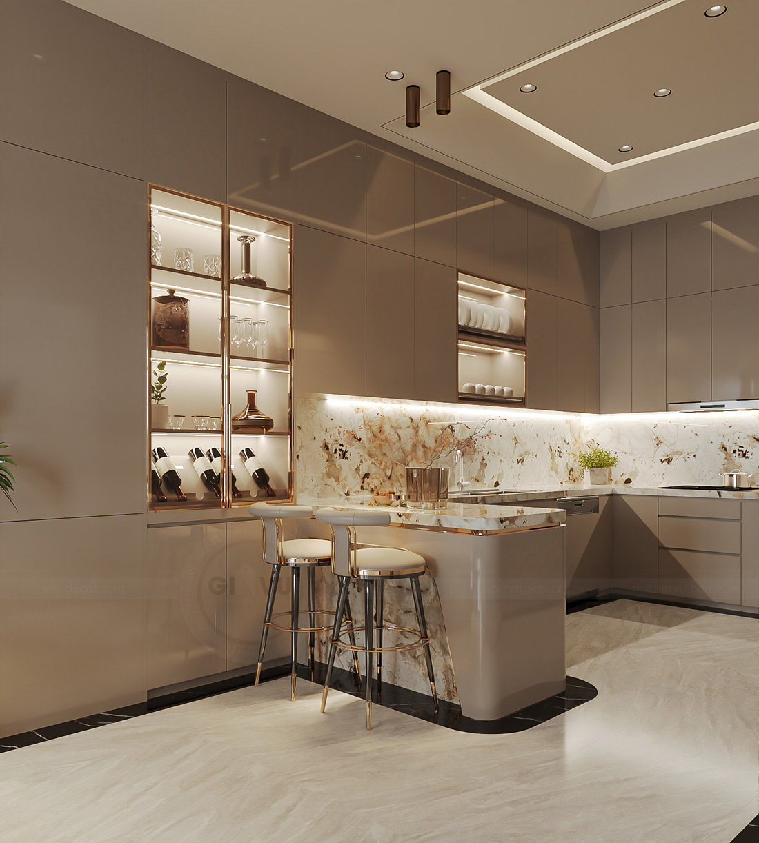 thiết kế thi công nội thất nhà phố 3 tầng nhà chị Thảo 10