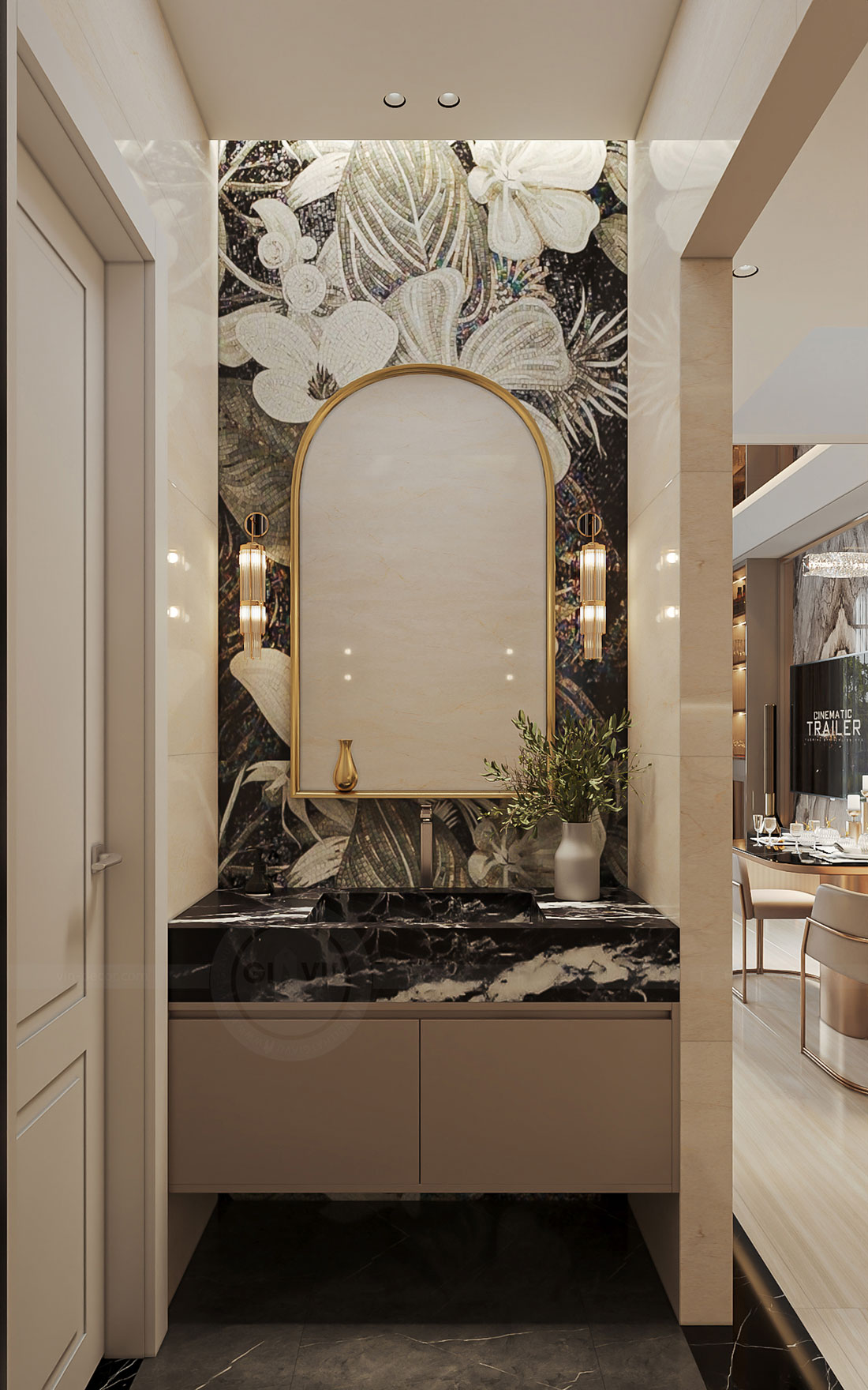 thiết kế thi công nội thất nhà phố 3 tầng nhà chị Thảo 12