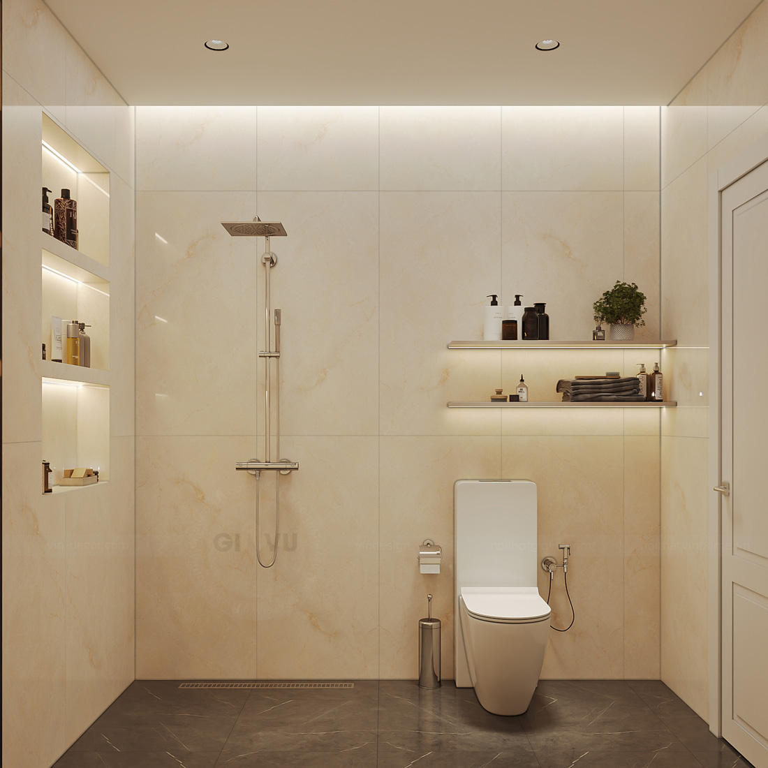 thiết kế thi công nội thất nhà phố 3 tầng nhà chị Thảo 13