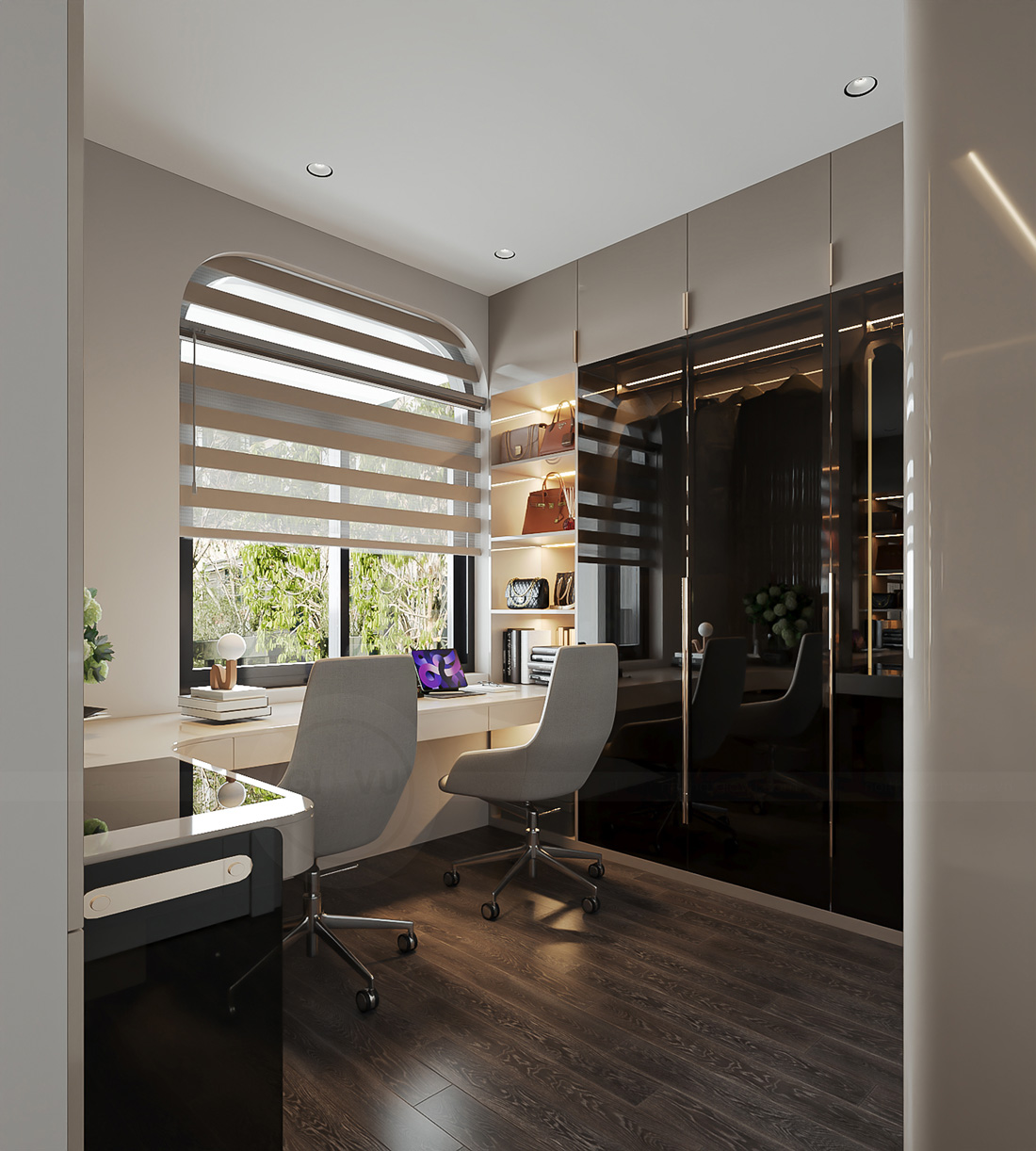 thiết kế thi công nội thất nhà phố 3 tầng nhà chị Thảo 19