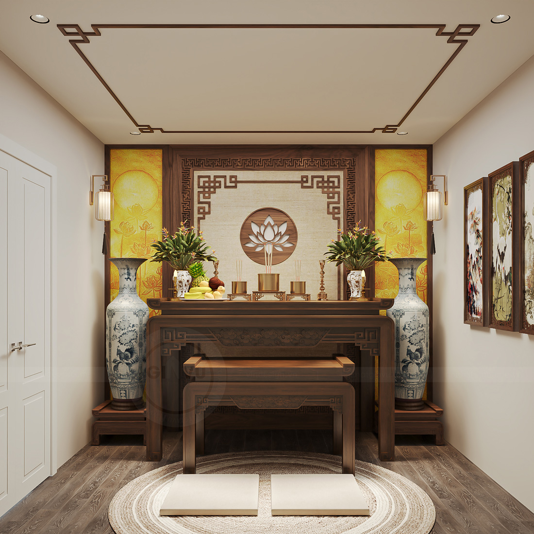 thiết kế thi công nội thất nhà phố 3 tầng nhà chị Thảo 22