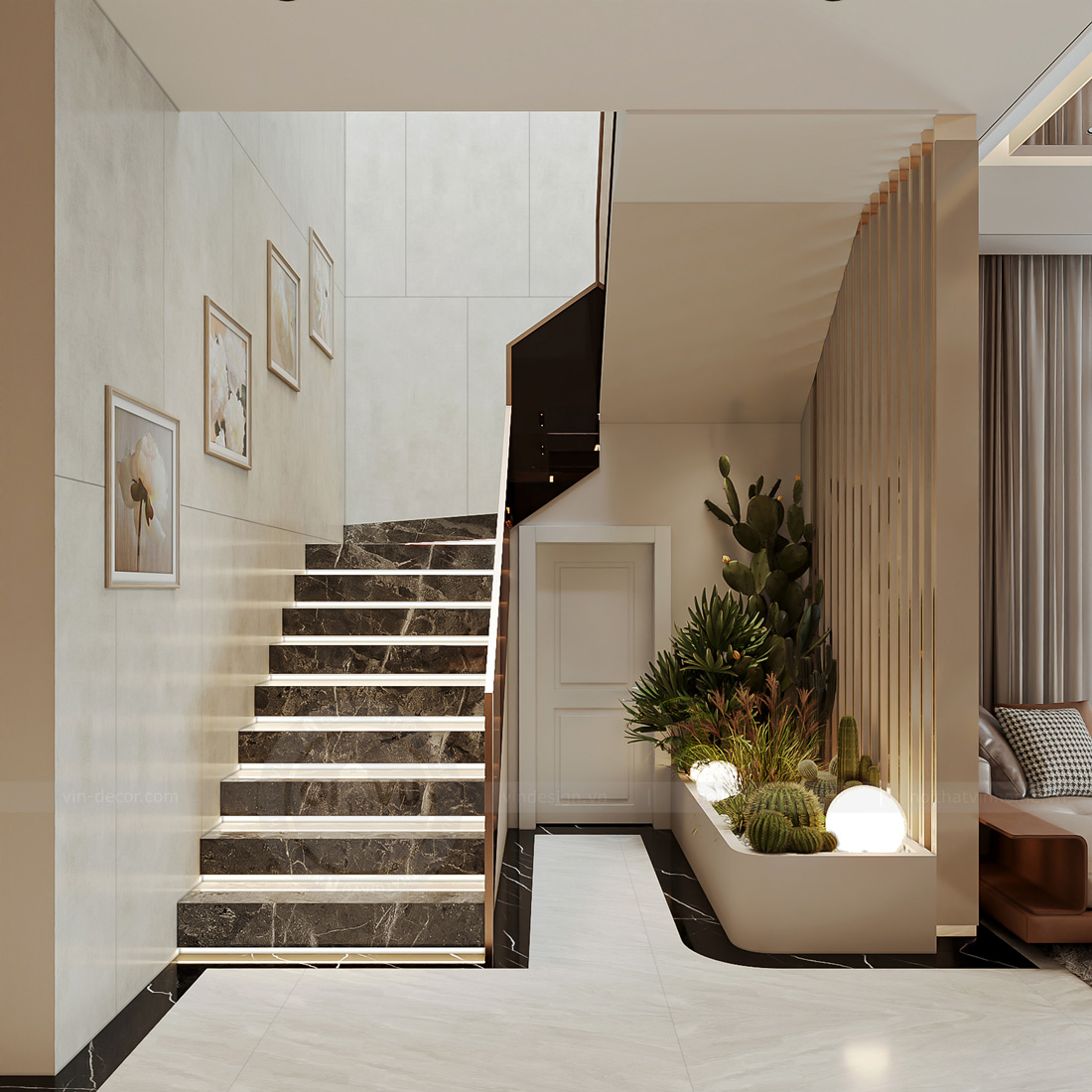 thiết kế thi công nội thất nhà phố 3 tầng nhà chị Thảo 5