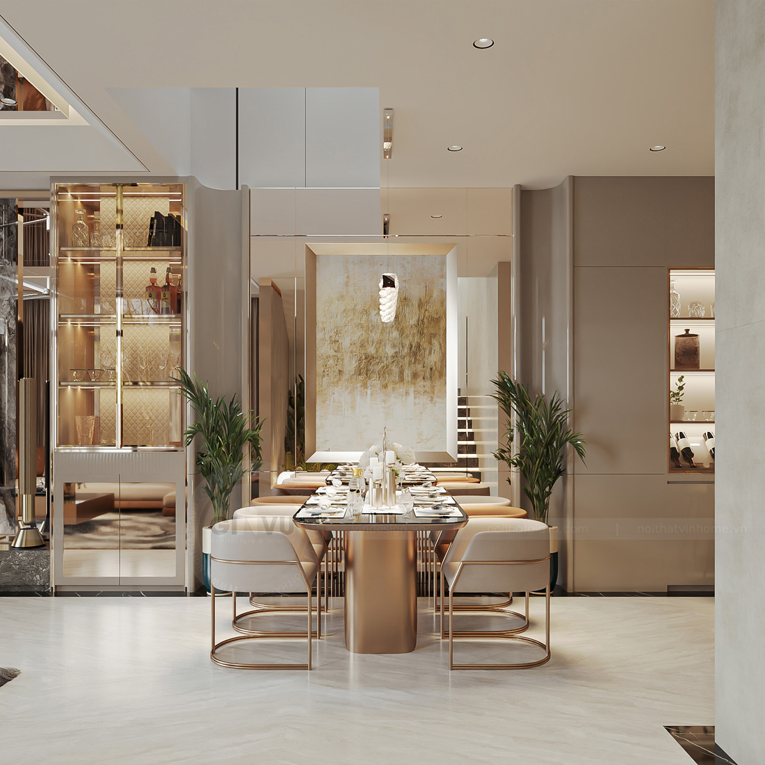 thiết kế thi công nội thất nhà phố 3 tầng nhà chị Thảo 6