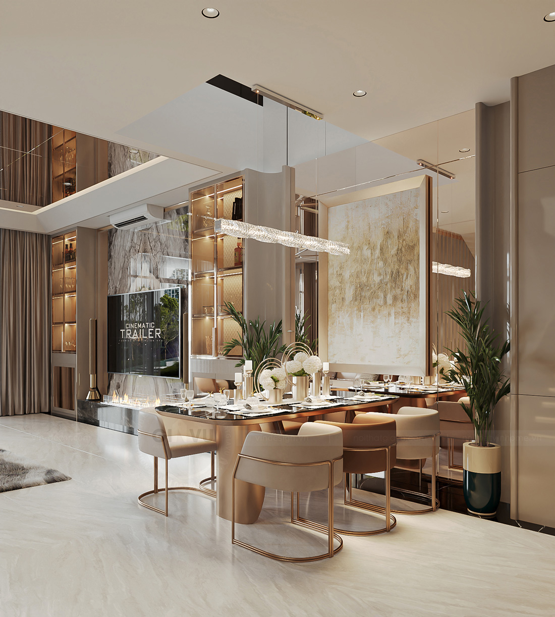 thiết kế thi công nội thất nhà phố 3 tầng nhà chị Thảo 7