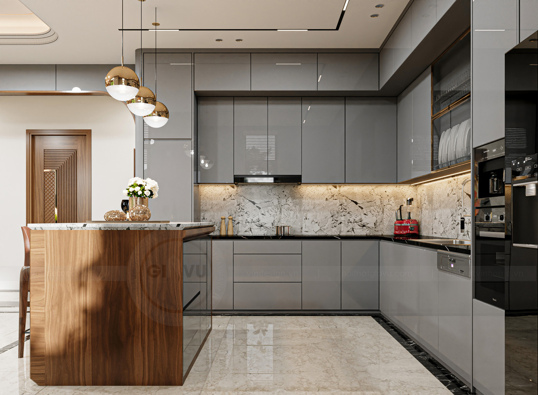 nội thất biệt thự nhà vườn gỗ óc chó nhà anh Hoàng 10