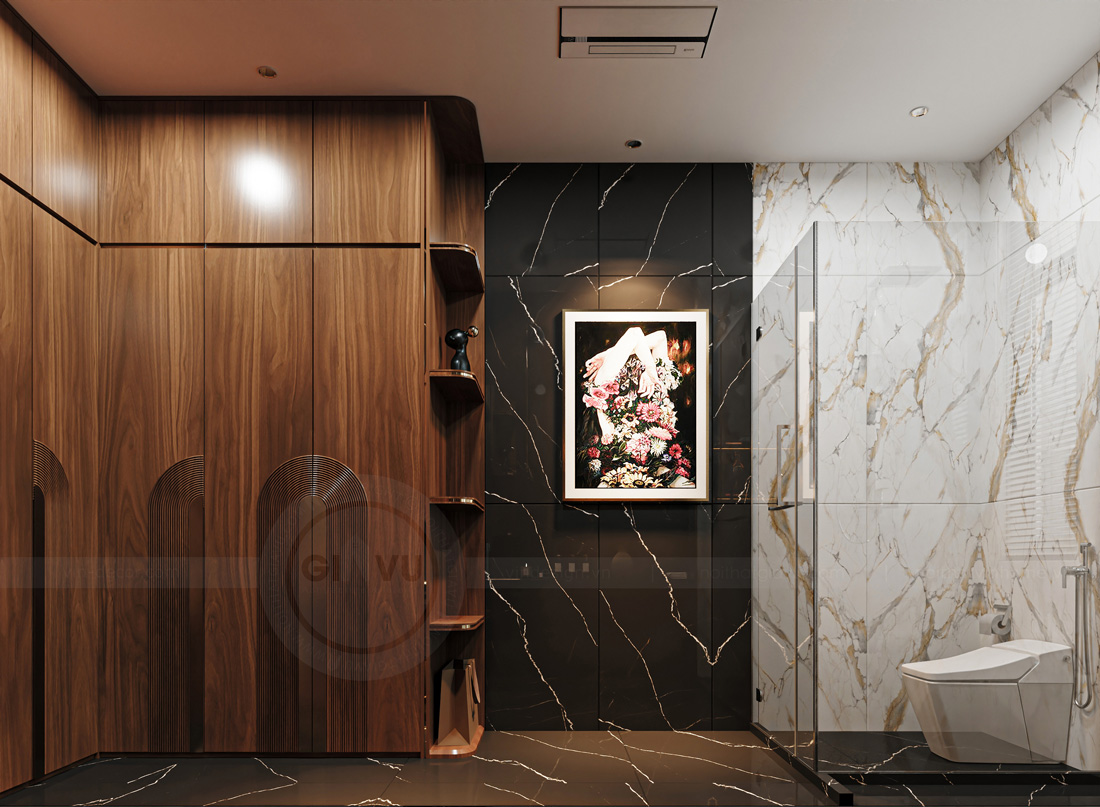 nội thất biệt thự nhà vườn gỗ óc chó nhà anh Hoàng 15