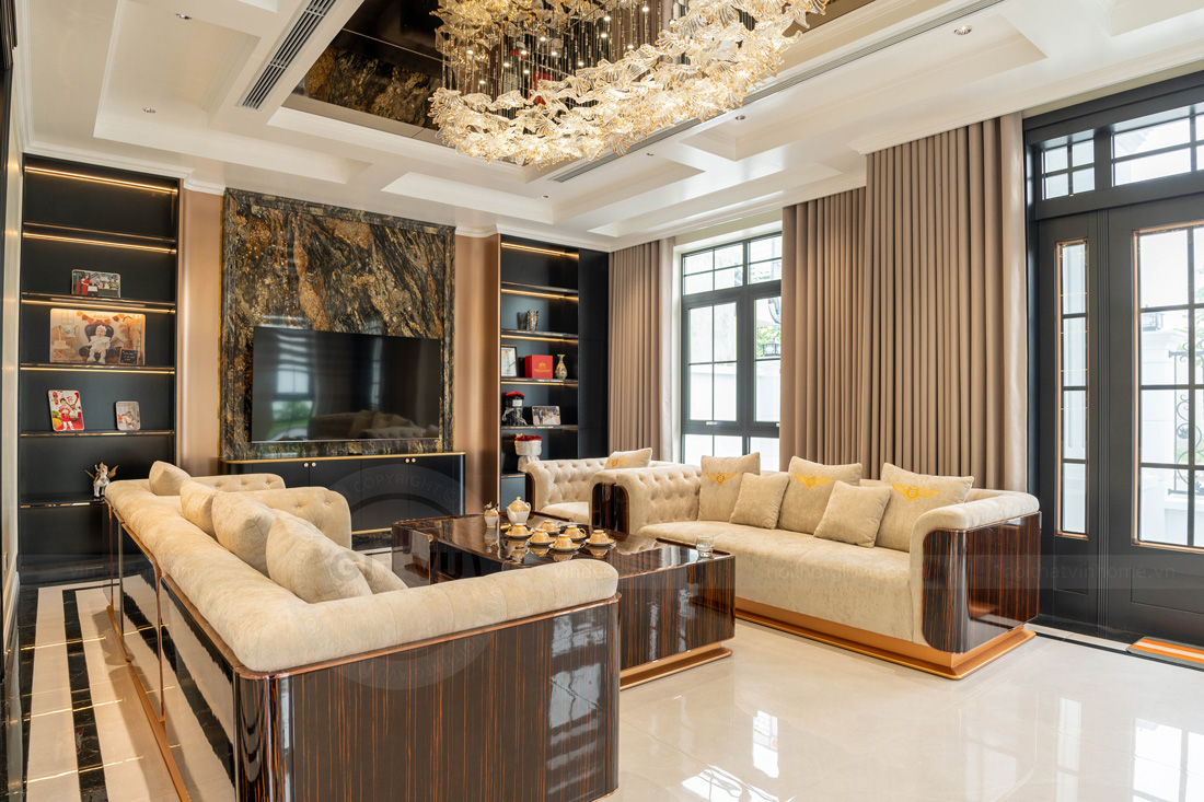 thi công nội thất cao cấp tại Thái Bình - Biệt thự 450m2 2