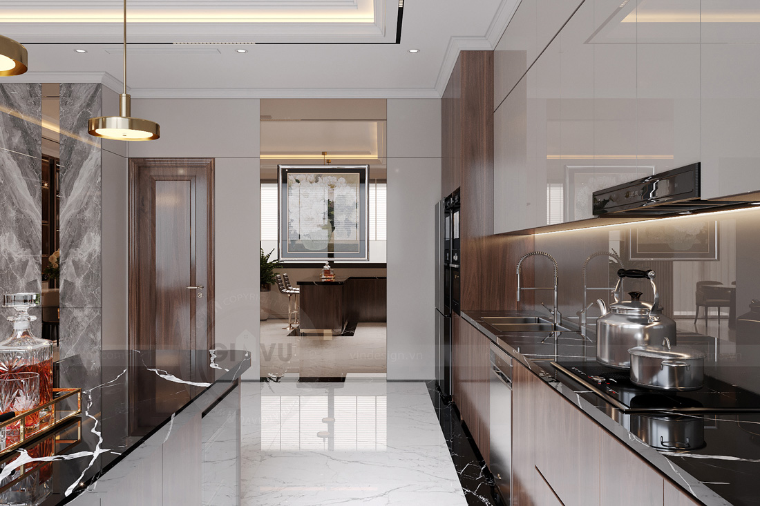 thiết kế biệt thự bán hầm tân cổ điển nhà anh Trung 19