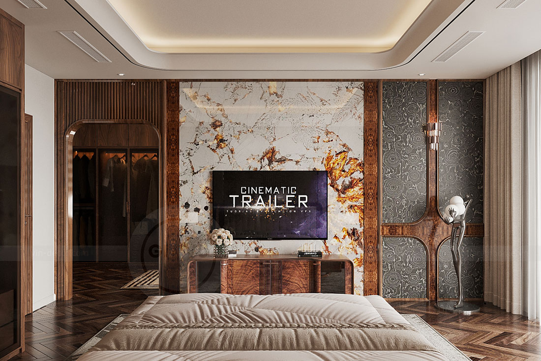 thiết kế biệt thự bán hầm tân cổ điển nhà anh Trung 24